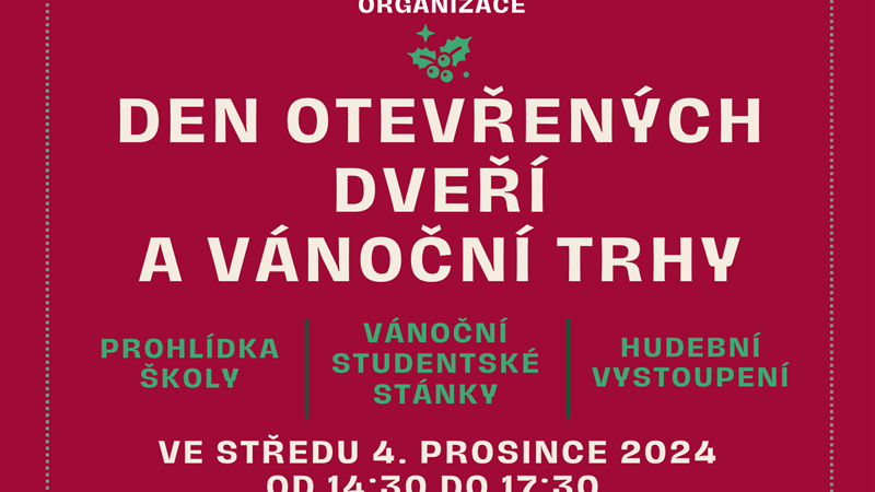 Den otevřených dveří a vánoční trhy 2024