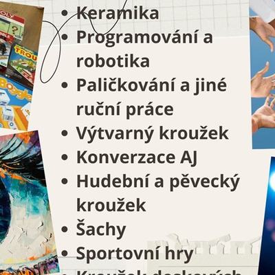 Volnočasové kroužky a aktivity na školní rok 2024/2025