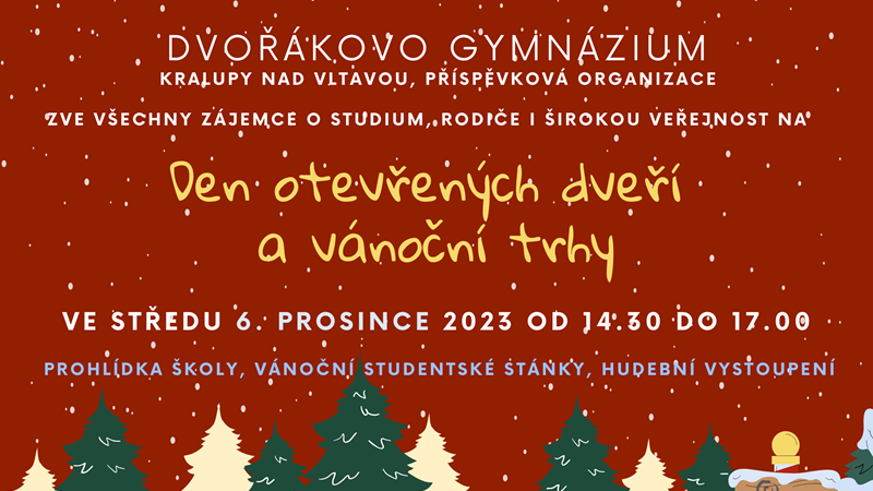 Den otevřených dveří a vánoční trhy 2023